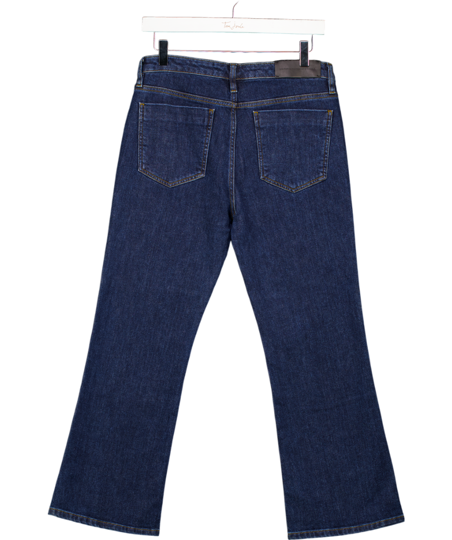 VICTORIA BECKHAM Blue Cropped Straight Leg Jeans W29