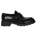 Prada Black Triangle-logo Platform Loafers UK 6 EU 39 👠