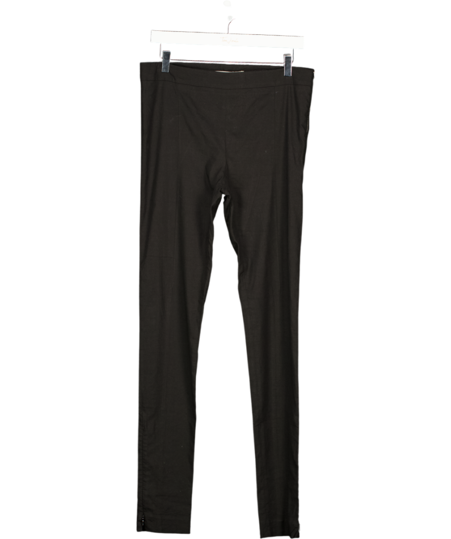 ACNE STUDIOS Black Linen Blend Best Stretch Taper Trousers With Ankle Zips Fr38 UK 10