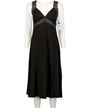 Reformation Black Lace Strap Low Back Midi Dress UK M