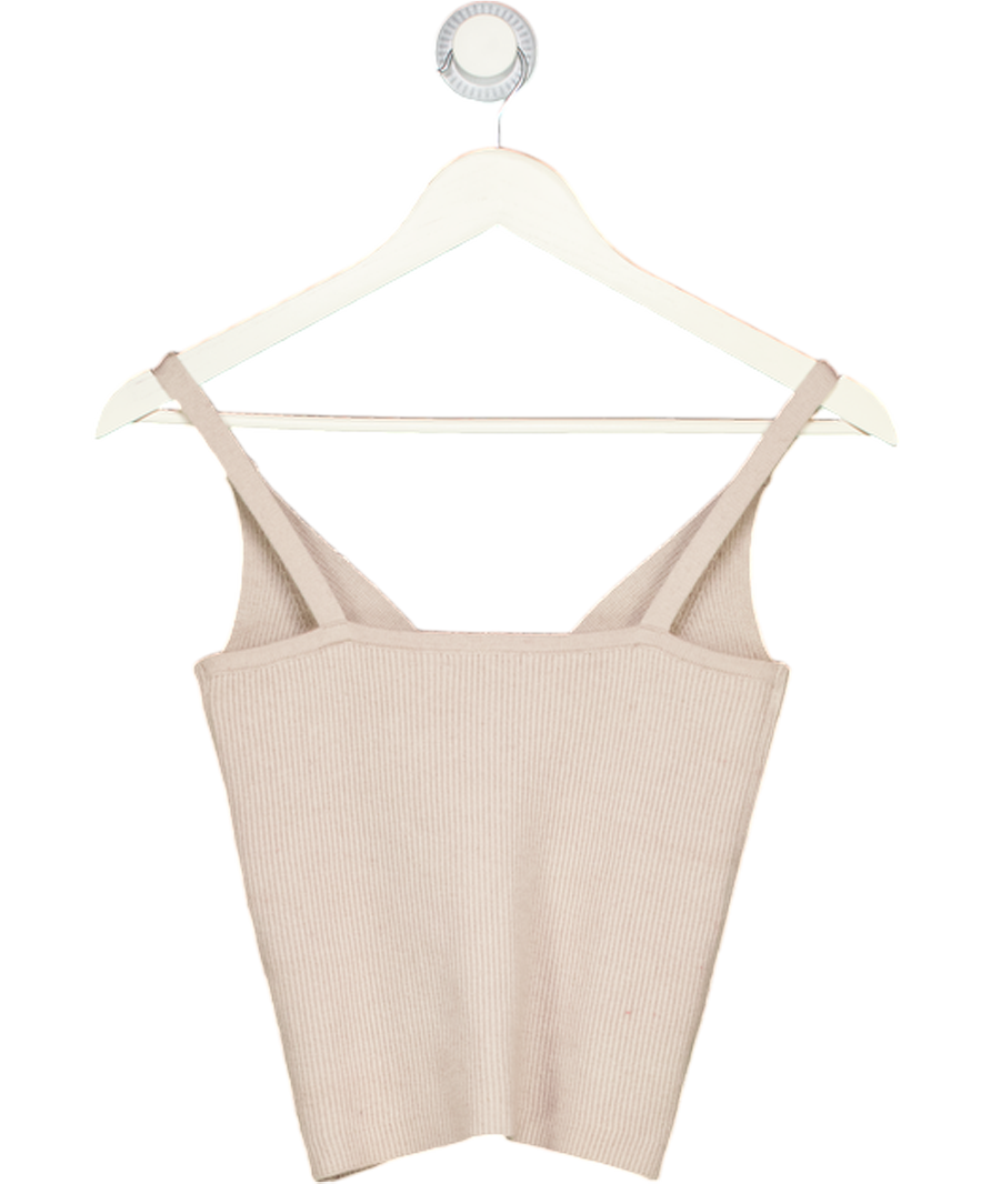 HOUSE OF CB 2-piece Aster Beige Wool Cashmere Long Sleeve Cardigan And Cami Top Set UK S