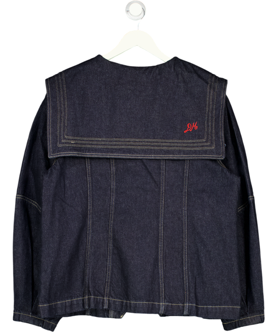 DAMSON MADDER Sailor Denim Jacket Indigo Blue UK 18