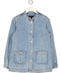 TALBOTS Blue Puff Sleeve Denim Jacket UK S