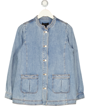 TALBOTS Blue Puff Sleeve Denim Jacket UK S