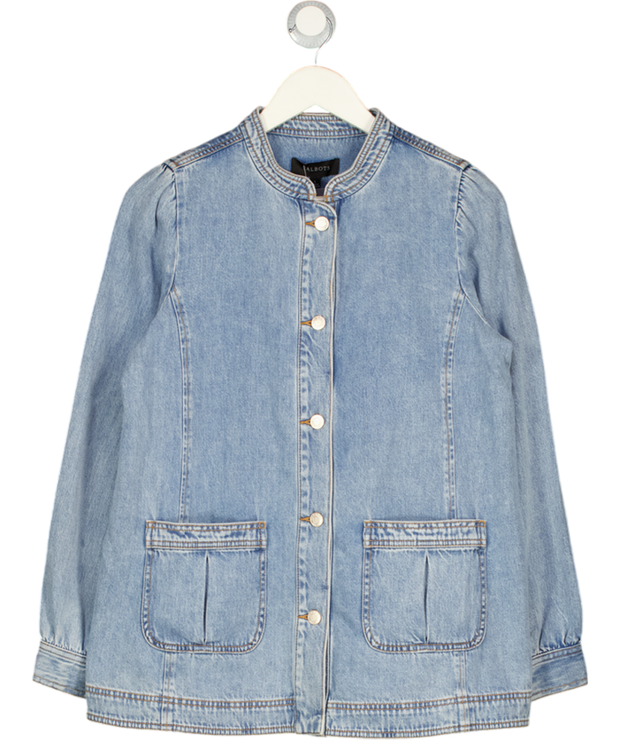 TALBOTS Blue Puff Sleeve Denim Jacket UK S