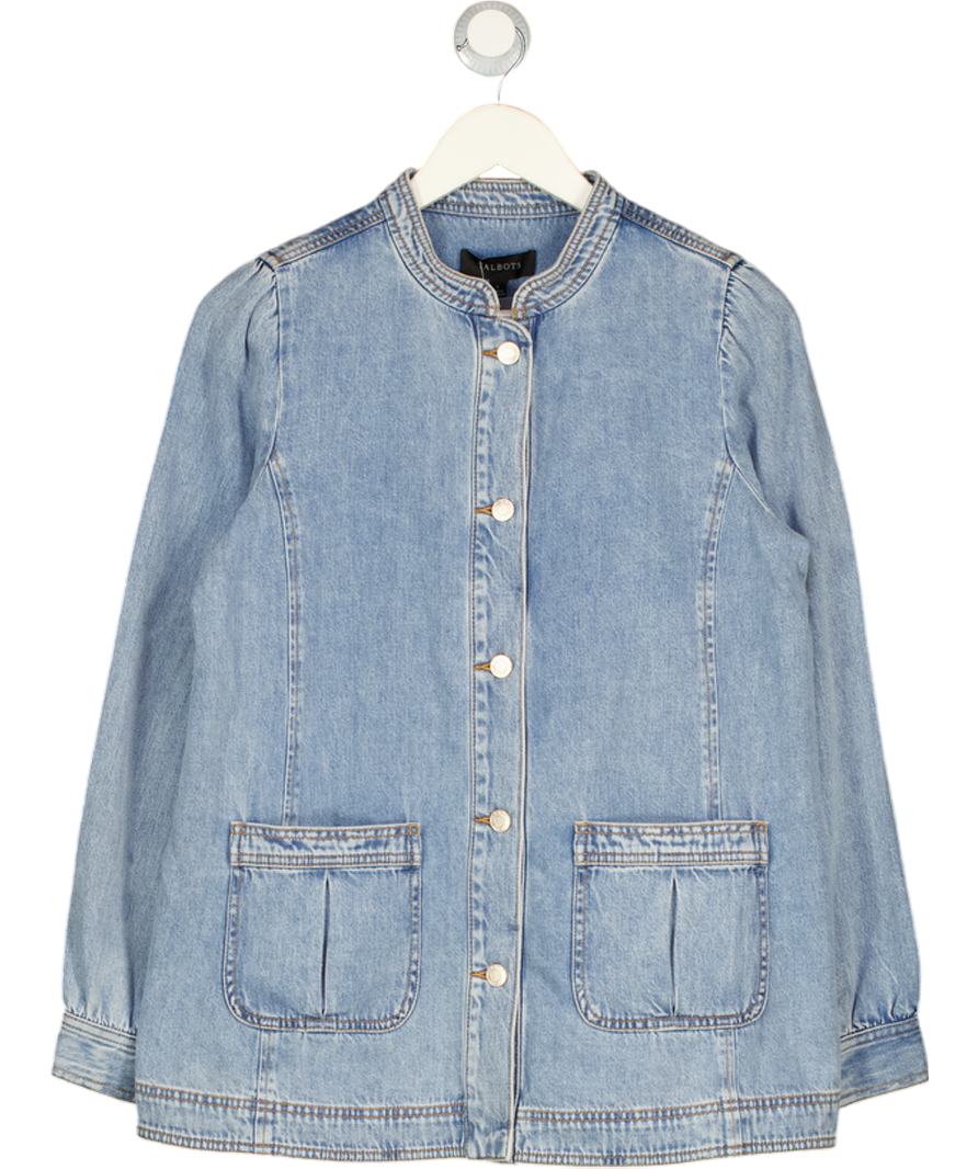 TALBOTS Blue Puff Sleeve Denim Jacket UK S