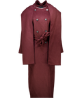 PROBLEM NEEDS MANNEQUIN- River Island Red Premium Handmade Wool Blend Scarf Coat UK S