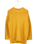 STELLA MCCARTNEY Yellow Mustard Alpaca Blend V Neck Jumper UK 8