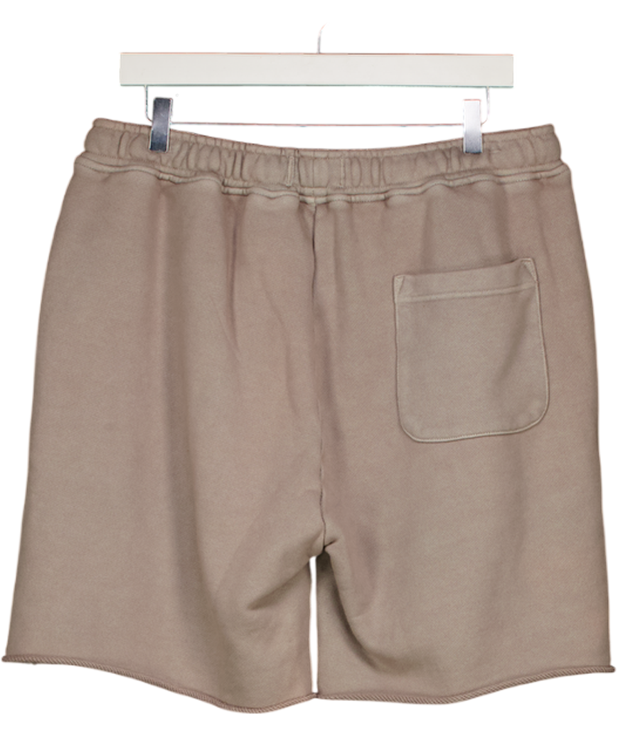 HONOUR THE GIFT Grey 100% Cotton Studio Logo Sweat Shorts UK L