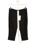 MARS THE LABEL Black Lace Capri Trousers UK 8