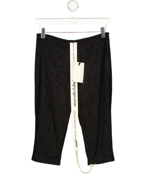 MARS THE LABEL Black Lace Capri Trousers UK 8