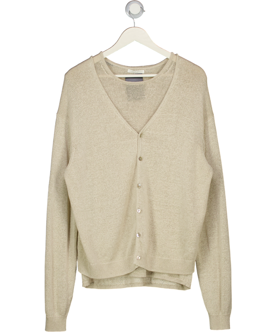 ZARA Man 2-piece Beige Linen Blend Cardigan (uk S/m) & Sleeveless Top Set UK M