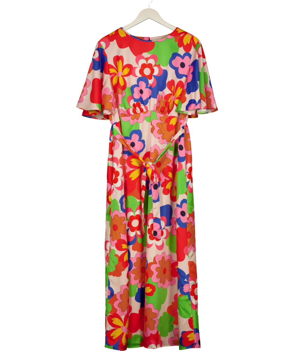 Twisted Wunder Multicoloured Ziggy Retro Floral Maxi Dress UK 22