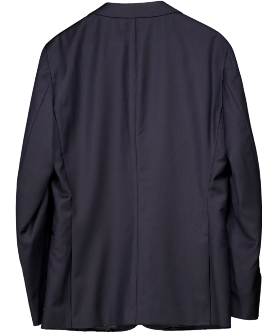 REISS Blue Single Breasted Wool Suit Jacket Slim-fit In Navy UK 40" CHEST