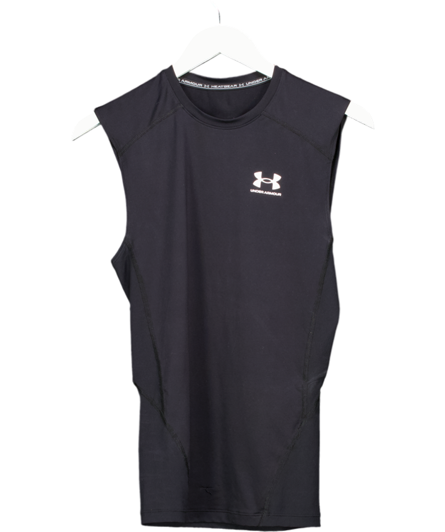 Under Armour Black Heatgear Compression Sleeveless Top UK M