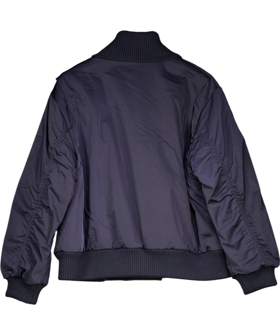 ASOS Blue Knitted Collar Bomber Jacket UK S