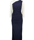 REVIE LONDON Blue One Shoulder Midi Dress UK 8