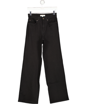 M&S Autograph Black High Rise Straight Leg Jeans UK 8