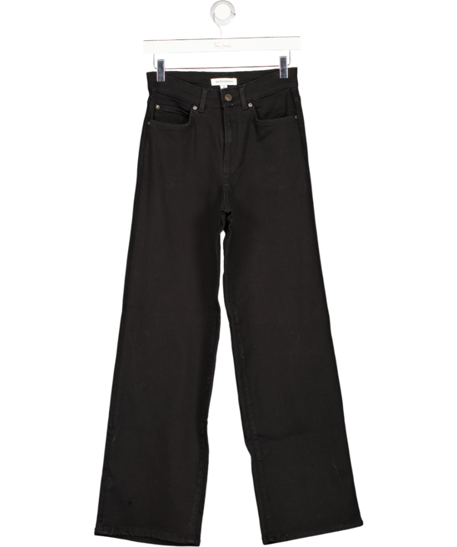 M&S Autograph Black High Rise Straight Leg Jeans UK 8
