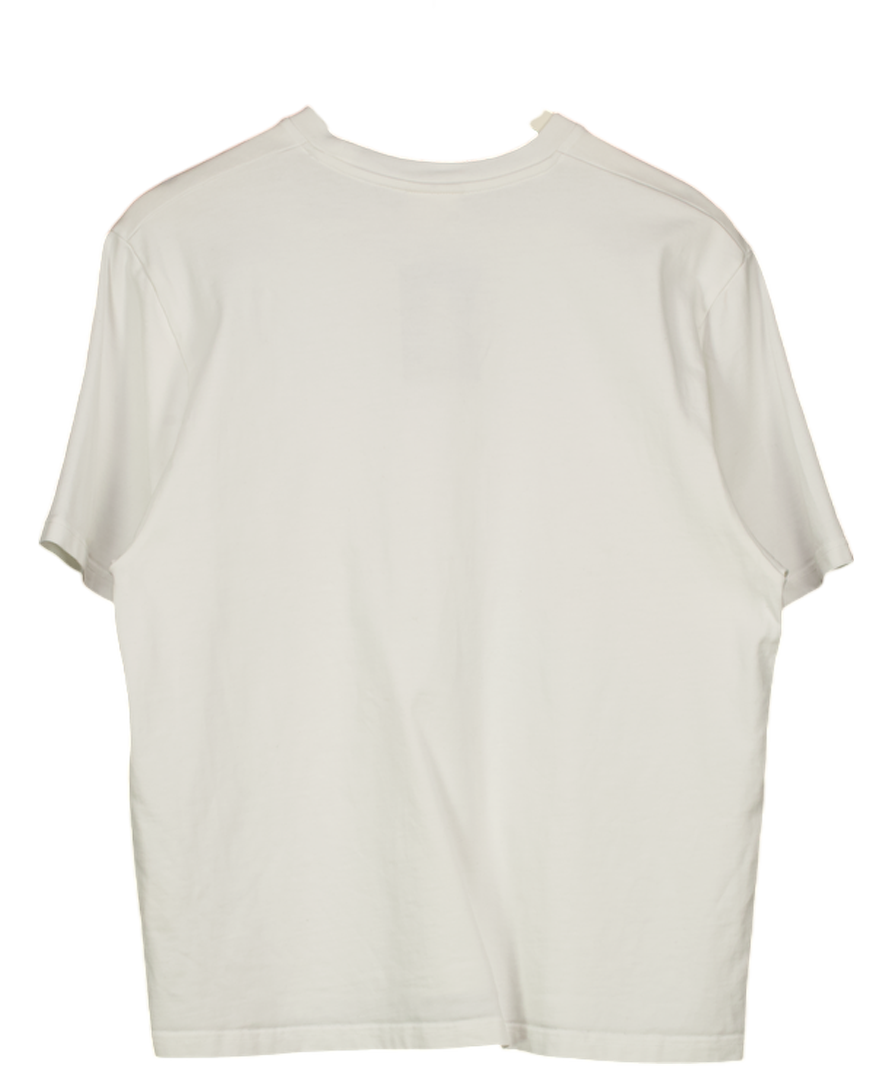LIFE OF EASE White Logo T-shirt UK M