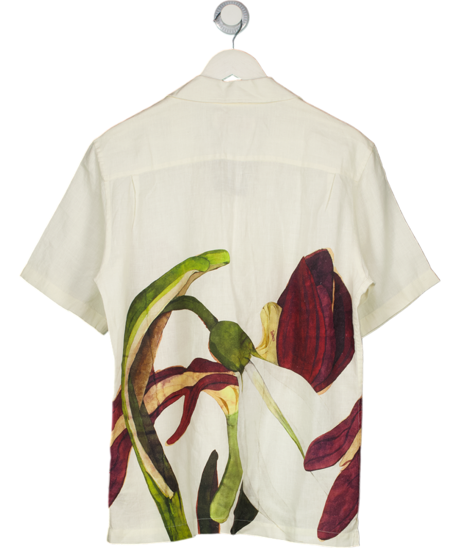 Orlebar Brown Cream Maitan Linen Shirt UK S