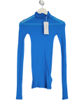AMERICAN VINTAGE Blue Massachusetts Fine Knit Turtleneck Long Sleeve Top UK S