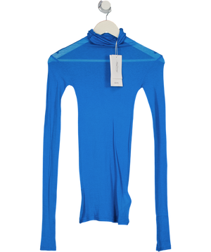 AMERICAN VINTAGE Blue Massachusetts Fine Knit Turtleneck Long Sleeve Top UK S