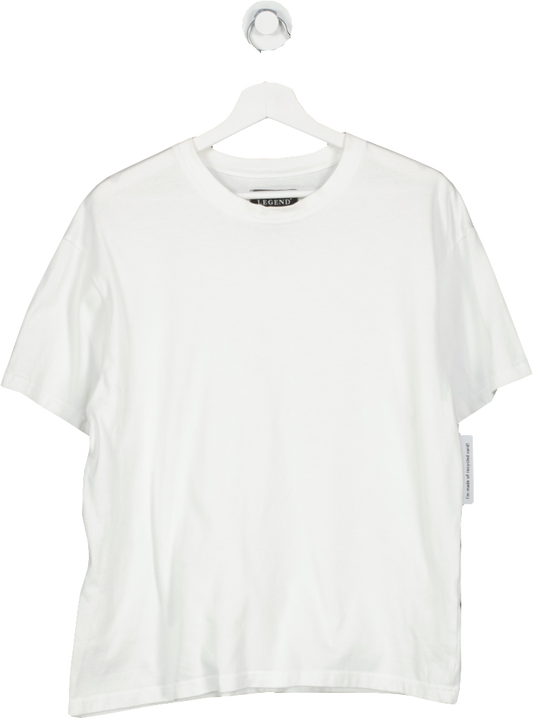 Legend London White Basic T Shirt UK L