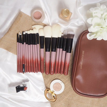 So Beauty Stuff "So Complete" Luxury Vegan & Cruelty Free 18pc Everyday Makeup Brush Set