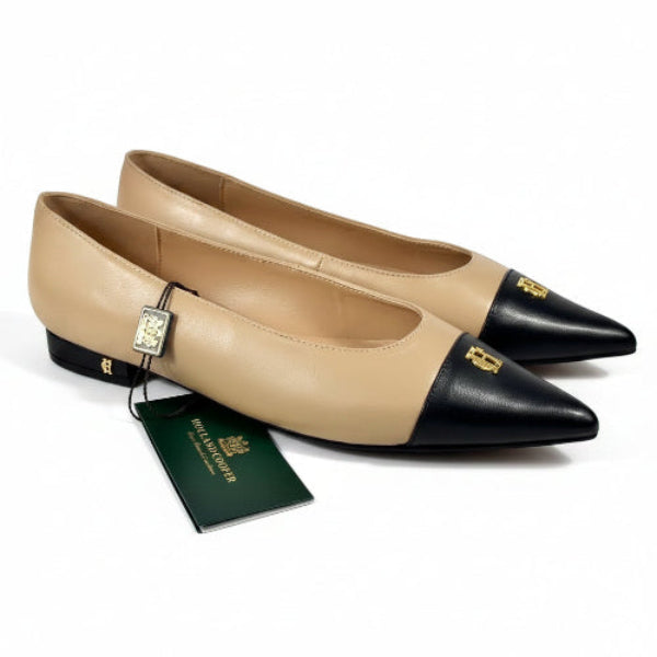 HOLLAND COOPER Pointed Ballet Shoe Nude / Black UK 6 EU 39