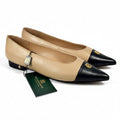 HOLLAND COOPER Pointed Ballet Shoe Nude / Black UK 6 EU 39