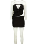 OUTCAST Uma Bandeau Cut-out Mini Dress Black Shimmer UK XS