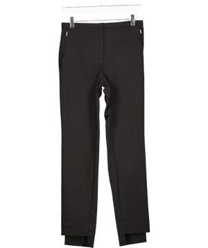 COS Black Step Hem Cigarette Trousers UK 8