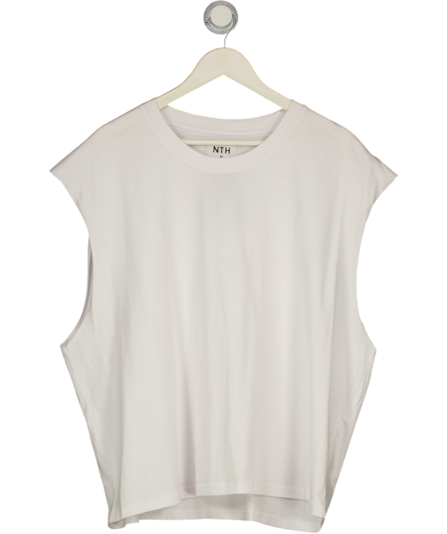 NTH White Sleeveless Oversized Tee UK M