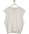 NTH White Sleeveless Oversized Tee UK M
