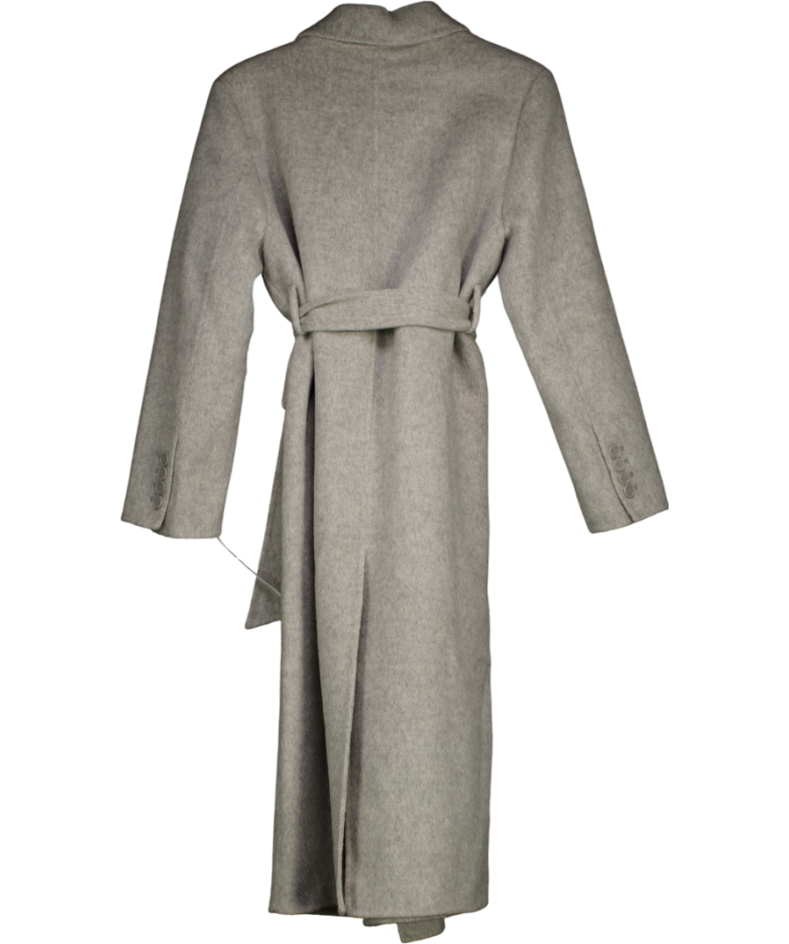 Aavelle Grey Baby Alpaca Wool Coat (dove Grey) UK S