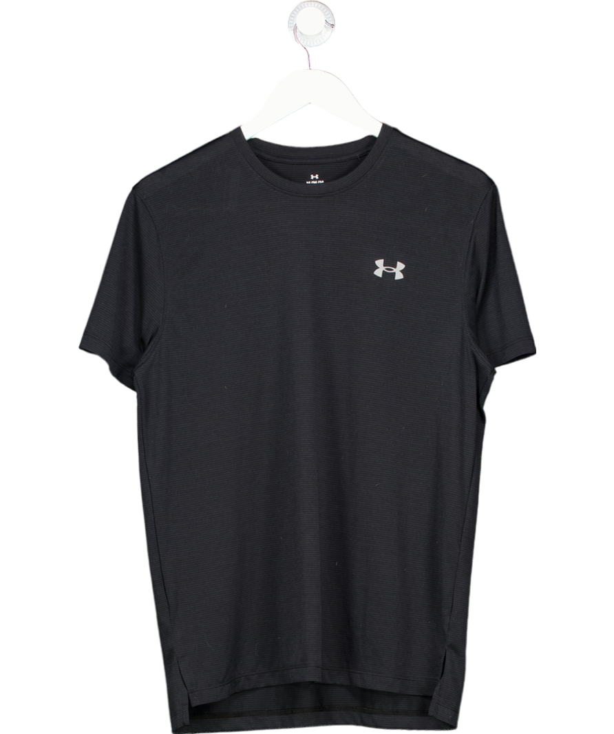 Under Armour Black Fitted Ribbed Workout T-shirt UK M