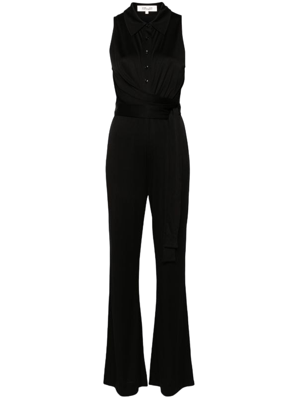 Diane Von Furstenberg Black DVF Kellie Jumpsuit UK M