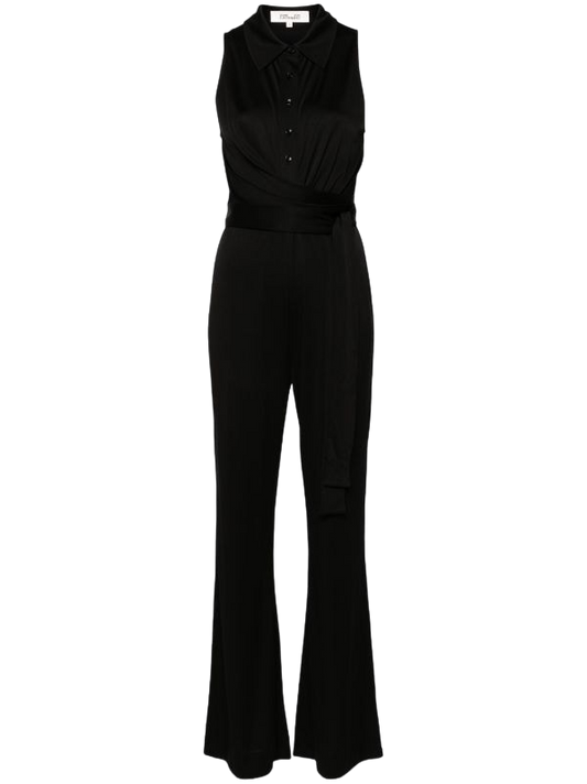 Diane Von Furstenberg Black DVF Kellie Jumpsuit UK M