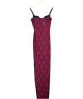 THE KRIPT Burgundy Red Lace Corset Top Mariana Dress UK S