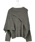 JDY Grey Scarf Detail Knitted Jumper UK XXXL