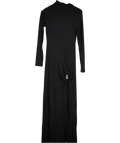 ASOS Black Extreme Thigh Split Maxi With Silver Hardware Detail UK S