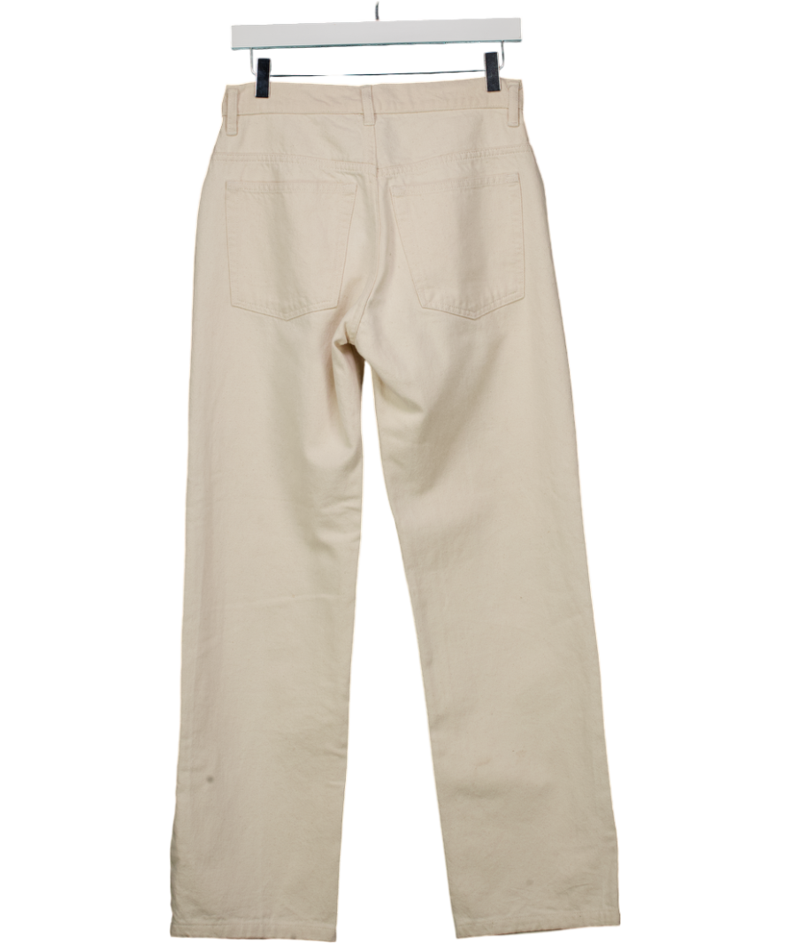 Raey Cream Crop Organic-cotton Straight Leg Jeans W28