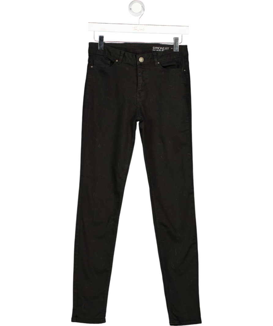 THE WHITE COMPANY Black Symons Skinny Mid-rise Jeans L30 W24