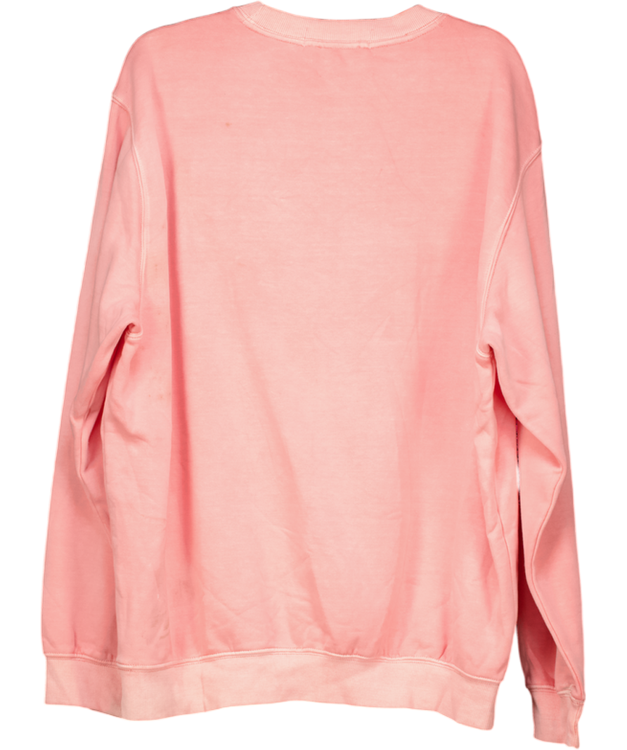 Last Lesson Pink Star Embroidered Sweater UK L