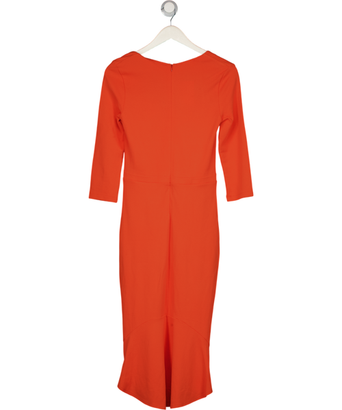 BAUJKEN Lexden Kick Pencil Dress Papaya Orange UK 10