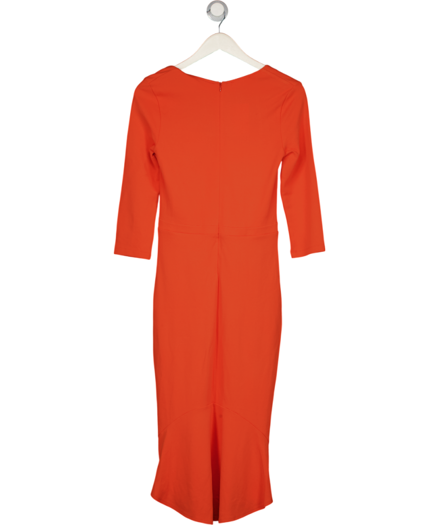 BAUJKEN Lexden Kick Pencil Dress Papaya Orange UK 10