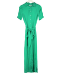 marina london Green 100% Solk Shirt Dress UK S