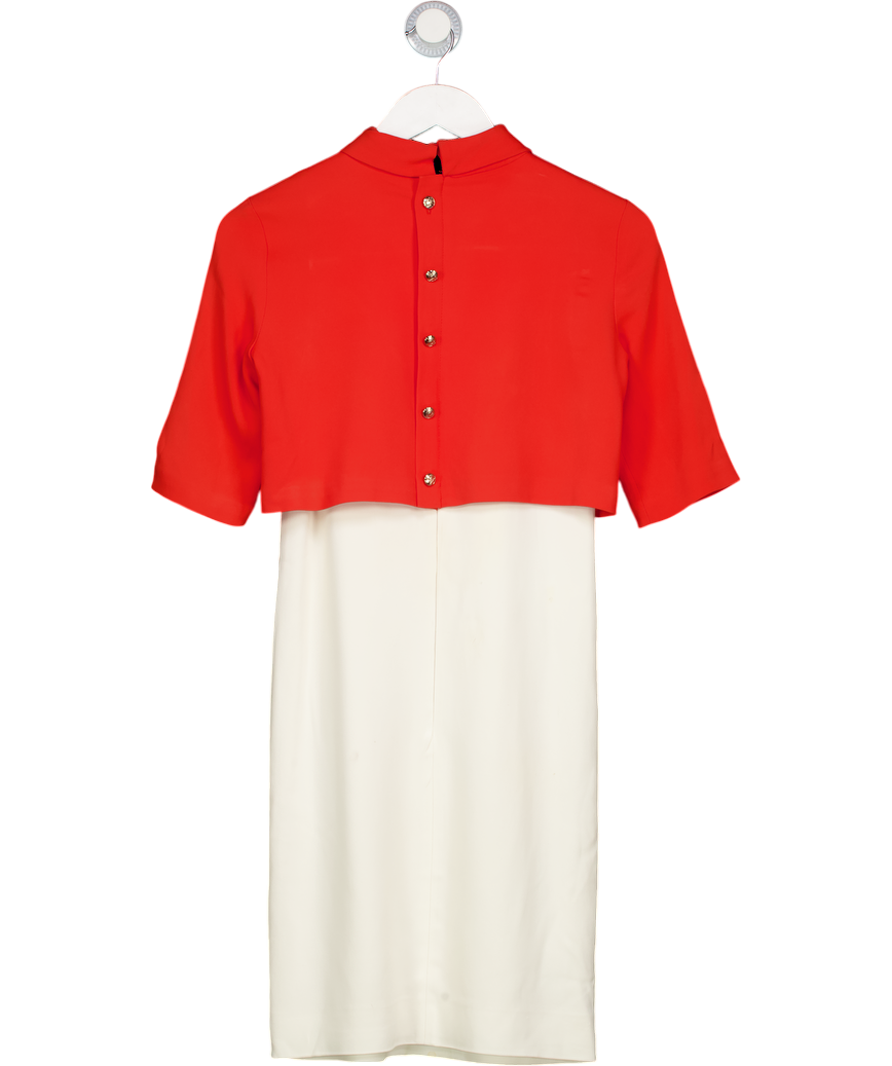 Gucci Orange Two Tone Layered Knee Length Dress UK S