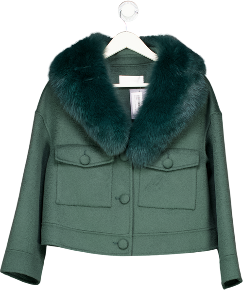 L. CUPPINI Green London Cashmere Jacket UK XS/S